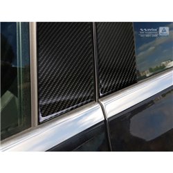 Couvertures de piliers-B sur mesure pour Mercedes-Benz Classe-C W205 Sedan 2014-2021 Noir Carbone