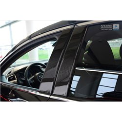 Couvertures de piliers-B sur mesure pour Mazda 6 Sedan/Wagon 2013- Noir Carbone