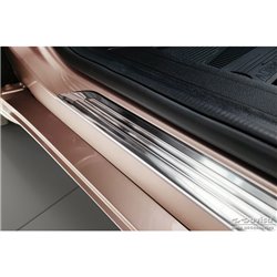 Seuils de portes inoxydable sur mesure pour Fiat 500e Berlina, 3+1 & Cabrio 2020- / 500 FL 2015- 3-portes - 2-pièces