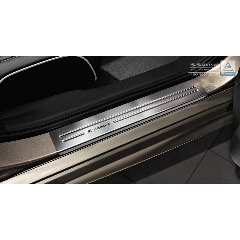 Seuils de portes inoxydable sur mesure pour Mitsubishi ASX 2010- - 'Exclusive' - 4-pièces