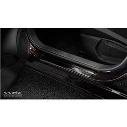 Seuils de portes inoxydable noir sur mesure pour Nissan Juke II 2019- 'Special Edition' - 4-pièces