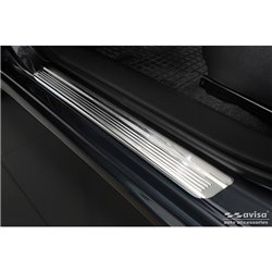 Seuils de portes inox sur mesure pour Honda Civic X HB 5-portes 2017- 'Lines' - 4-pièces