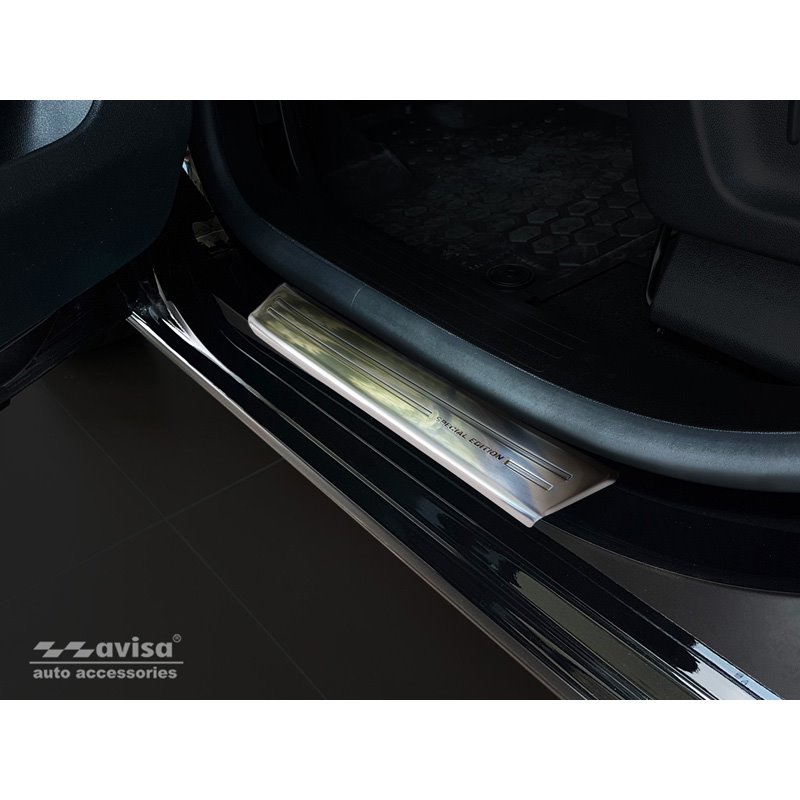 Seuils de portes inoxydable sur mesure pour Citroen Berlingo Multispace / Peugeot Partner & Rifter / Opel Combo E Life 2018- / T
