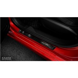 Seuils de portes inoxydable noir sur mesure pour Opel Corsa F HB 5-portes 2019- 'Special Edition' - 4-pièces (excl. Equipment Ul