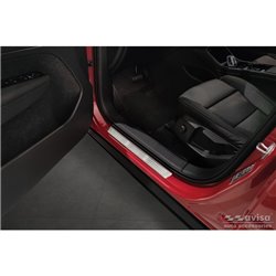Seuils de portes inoxydable sur mesure pour Volvo XC40 2018- - 'Lines' - 4-pièces