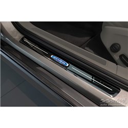 Seuils de portes inoxydable noir luisant sur mesure pour Volvo V90 2016- 'Hybrid' - 4-pièces