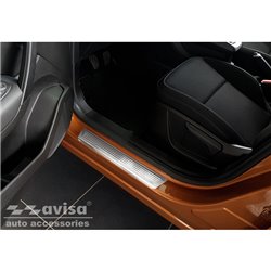 Seuils de portes inox sur mesure pour Renault Captur II 2020- 'Lines' - 4-pièces
