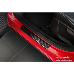 Seuils de portes inoxydable noir sur mesure pour Renault Arkana 2020- - 'Special Edition' - 4-pièces