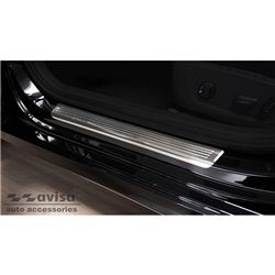Seuils de portes inoxydable sur mesure pour Skoda Octavia IV Sedan/Kombi 2020-2024 & FL 2024- 'Lines' - 4-pièces