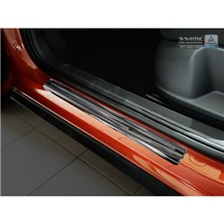 Seuils de portes inoxydable noir sur mesure pour Volkswagen T-Roc 2017-2022 & Facelift 2022 - 'Sportline' - 4-pièces