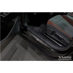 Seuils de portes inox noir sur mesure pour Volkswagen ID.4 2020-- - 'Special Edition' - 4-pièces