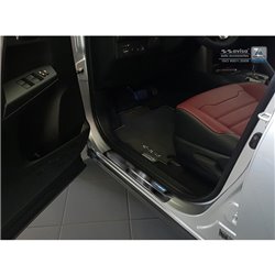 Seuils de portes inoxydable noir sur mesure pour Toyota C-HR 2016-2019 & FL 2019-2023 & RAV4 IV FL 2016-2018 & Lexus NX 2014-202