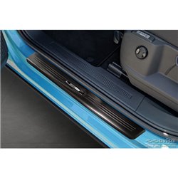 Seuils de portes inoxydable noir sur mesure pour Ford Tourneo Connect III 2022- 'Exclusive Edition' - 2-pièces