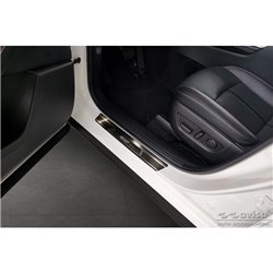Seuils de portes inox noir sur mesure pour Mazda CX-60 (KH) 2022- - 'Performance Special Edition' - 4-pièces