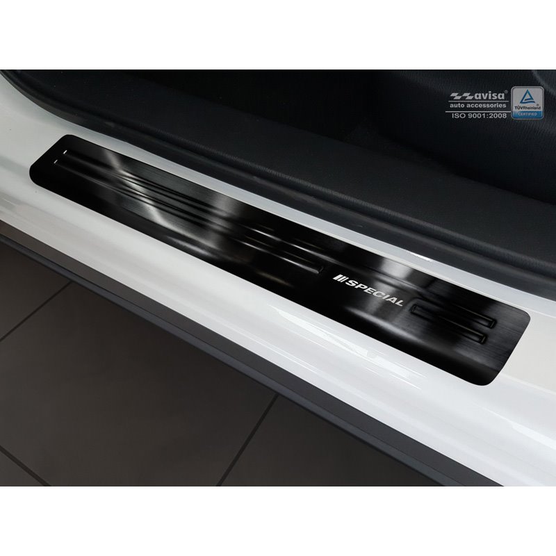 Seuils de portes inox noir sur mesure pour Mazda CX-5 2012-2017 4-pièces