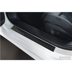 Seuils de porte universels - film carbone noir - 2-pièces - 50 x 5 cm