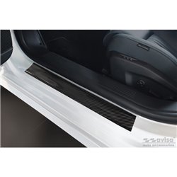 Seuils de porte universels - film carbone noir - 2-pièces - 50 x 7 cm