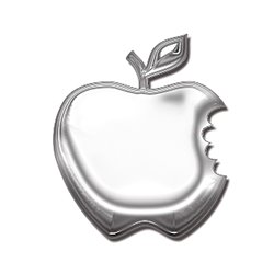Autocollant AutoTattoo Alu Apple - 5x5,5cm