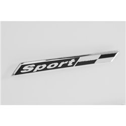 Emblème/Logo d'aluminium - SPORT + Chequer - 12x1,3cm