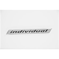 Emblème/Logo d'aluminium - INDIVIDUAL - 11,8x1,4cm