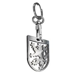 Porte-clés en acier inoxydable - 'République Tchèque' (Argent)