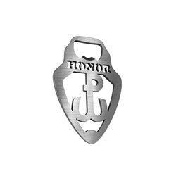 Ouvre-bouteille en acier inoxydable - 'Symbole Kotwica' (Argent)