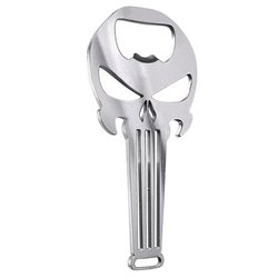 Ouvre-bouteille en acier inoxydable - 'Skull' (Argent)