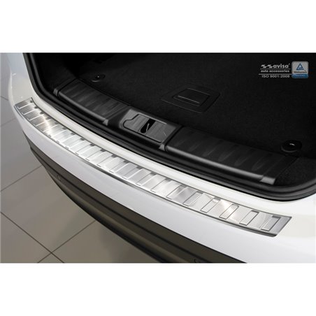 Protection de seuil arrière inox sur mesure pour Jaguar F-Pace 2016-2020 & FL 2020- 'Ribs'