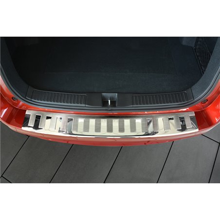 Protection de seuil arrière inox sur mesure pour Honda Civic Tourer 2014- 'Ribs'