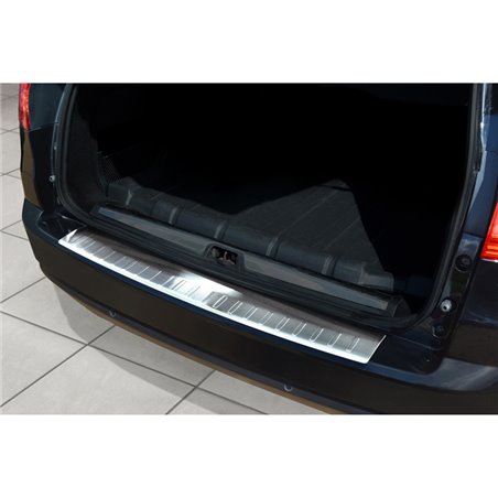 Protection de seuil arrière inox sur mesure pour Citroën C5 Tourer 2008- 'Ribs'