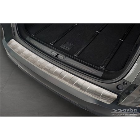 Protection de seuil arrière inox sur mesure pour Citroën C5 X 2021- 'Ribs'