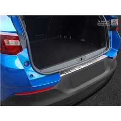 Protection de seuil arrière inox sur mesure pour Opel Grandland X 2017-2021 'Ribs'