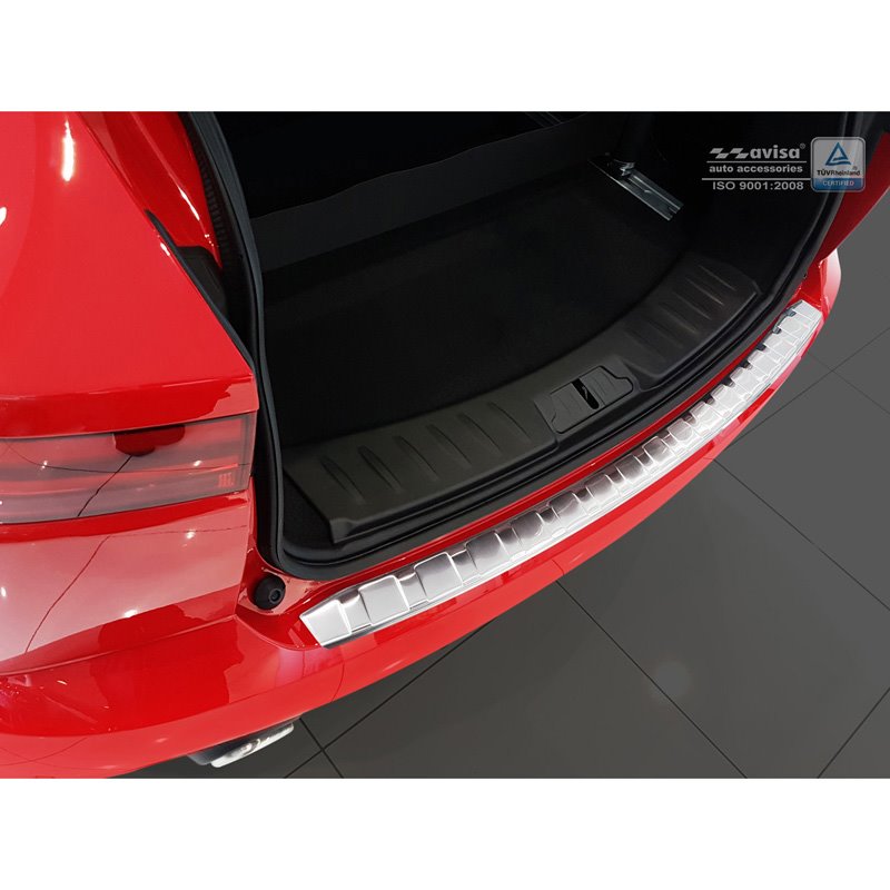 Protection de seuil arrière inox sur mesure pour Jaguar E-Pace 2017-2020 & FL 2020- 'Ribs'