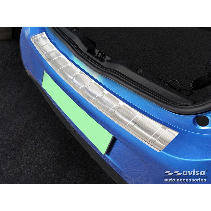 Protection de seuil arrière inox sur mesure pour Smart ForFour (W453) 2014-2020 & FL 2020- incl. EQ 'Ribs'