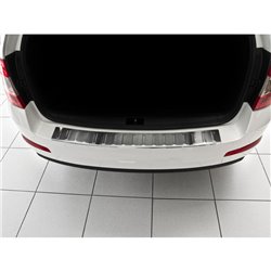 Protection de seuil arrière inox sur mesure pour Skoda Octavia III Kombi 2013-2016 'Ribs'
