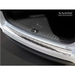 Protection de seuil arrière inox sur mesure pour Hyundai Tucson FL 2018- 'Ribs'