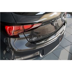 Protection de seuil arrière inox sur mesure pour Opel Astra K HB 5-portes 2015- 'Ribs'