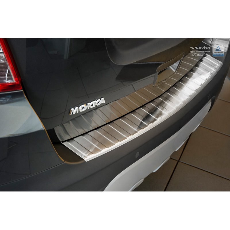 Protection de seuil arrière inox sur mesure pour Opel Mokka 2012-2017 excl. Mokka X