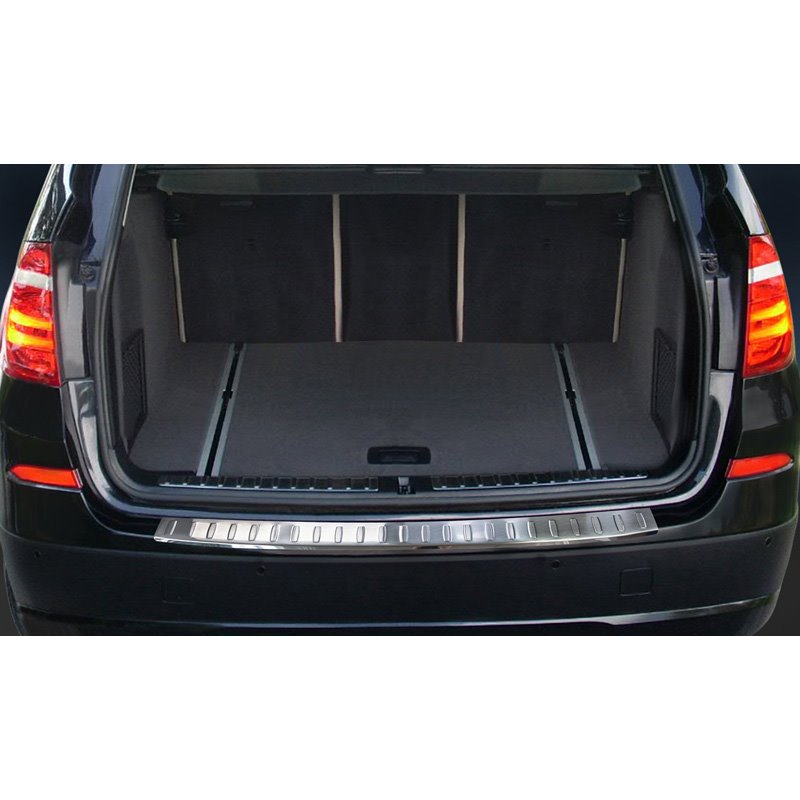 Protection de seuil arrière inox sur mesure pour BMW X3 F25 Facelift 2014-2017