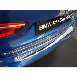 Protection de seuil arrière inox sur mesure pour BMW X1 (F48) M-Paquet 2015-2022 'Ribs'