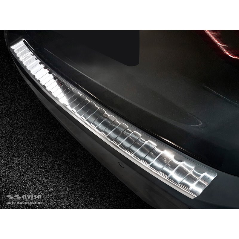 Protection de seuil arrière inox sur mesure pour BMW Série 3 G21 Touring Paquet-M 2018-2022 excl. Sportline 'Ribs'