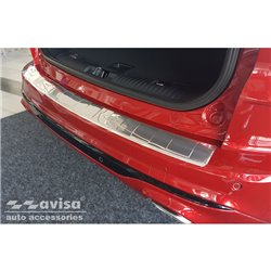 Protection de seuil arrière inox sur mesure pour Ford Kuga III ST-Line/Vignale/Hybrid ST-Line 2019-2024 & FL 2024- 'Ribs'