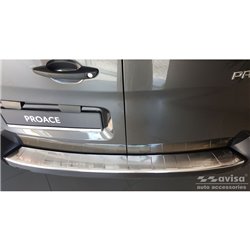 Protection de seuil arrière inox sur mesure pour Toyota Proace II Furgon 2016- & Opel Zafira Life 2019- 'Ribs'