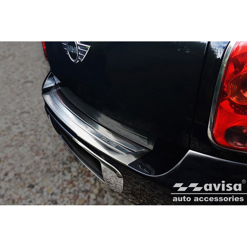Protection de seuil arrière inox sur mesure pour Mini Countryman R60 2010-2014 'British Flag'