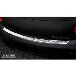 Protection de seuil arrière inox sur mesure pour Mercedes Classe C C205 Coupe AMG 2015-2021 'Ribs'