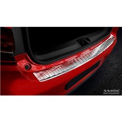 Protection de seuil arrière inox sur mesure pour Renault Clio E HB 5-portes 2019- Incl. Facelift 'Ribs'
