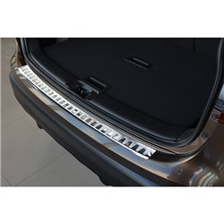 Protection de seuil arrière inox sur mesure pour Nissan Qashqai II 2014-2017 'Ribs'