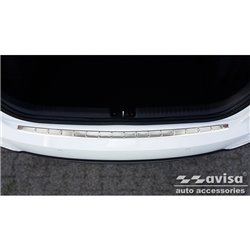 Protection de seuil arrière inox sur mesure pour Hyundai i20 II 5-portes & Active Crossover FL 2018-2020 - 'Ribs'