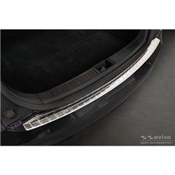 Protection de seuil arrière inox sur mesure pour Tesla Model S 2012- 'Ribs'
