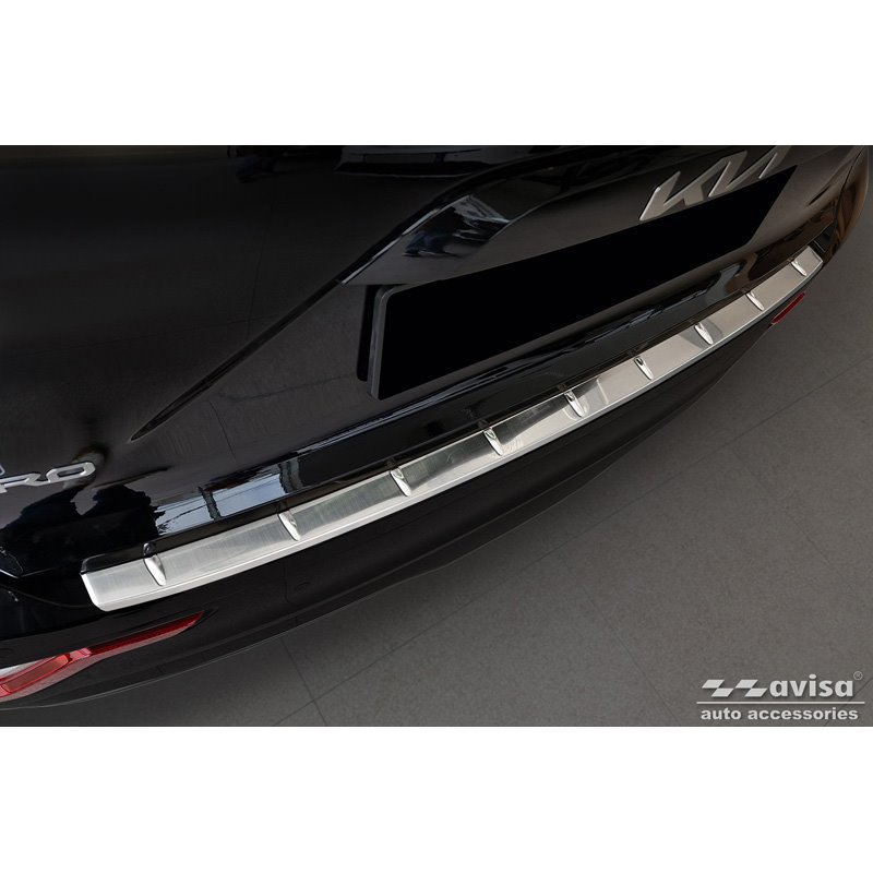 Protection de seuil arrière inox sur mesure pour Kia Niro II Hybrid & Niro II EV (SG2) 2022- 'Ribs'